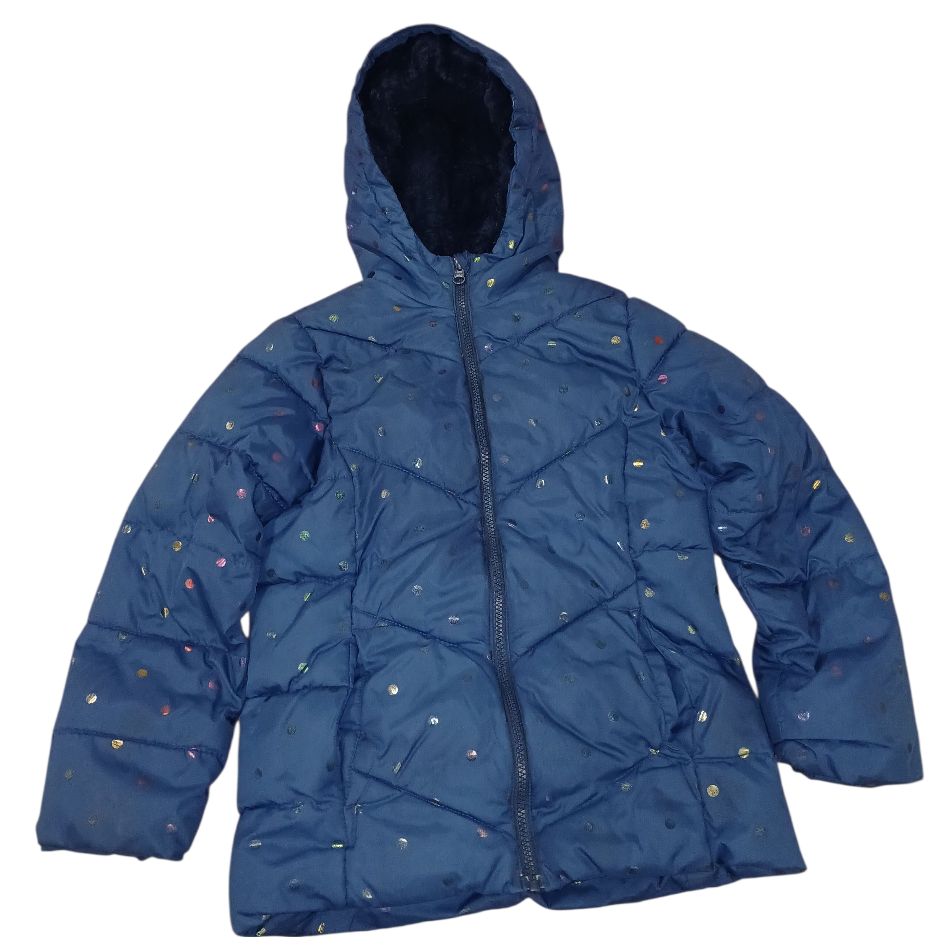 Swiss Tech Kids Navy Puffer Jacket With Hood